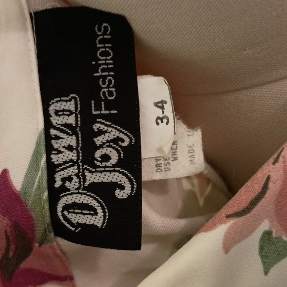 80s Vintage Tropical Dawn Joy Skirt/Blouse Set - Picture 4 of 5